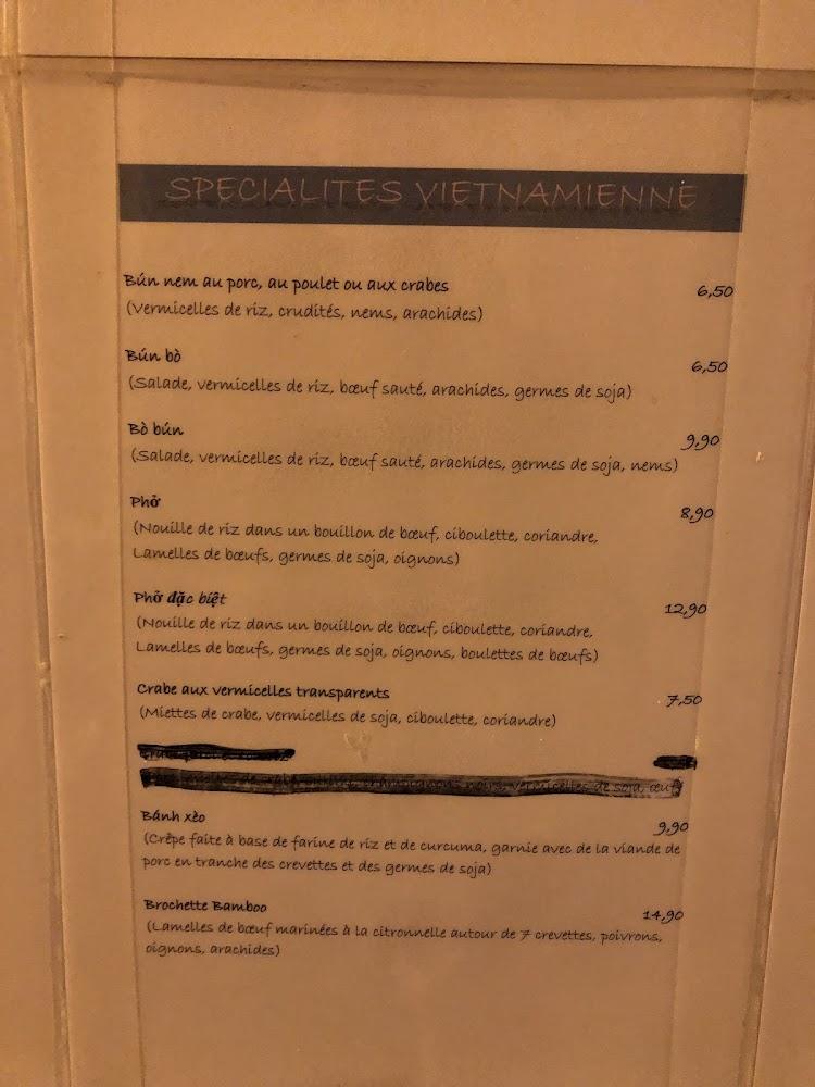 Bamboo restaurant Millau - Menu Image 4